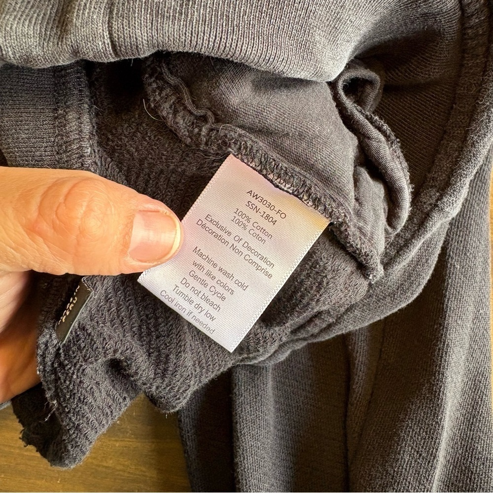ATM ESSENTIALS French Terry Sweatpants Black Joggers XS Cotton - Picture 8 of 10